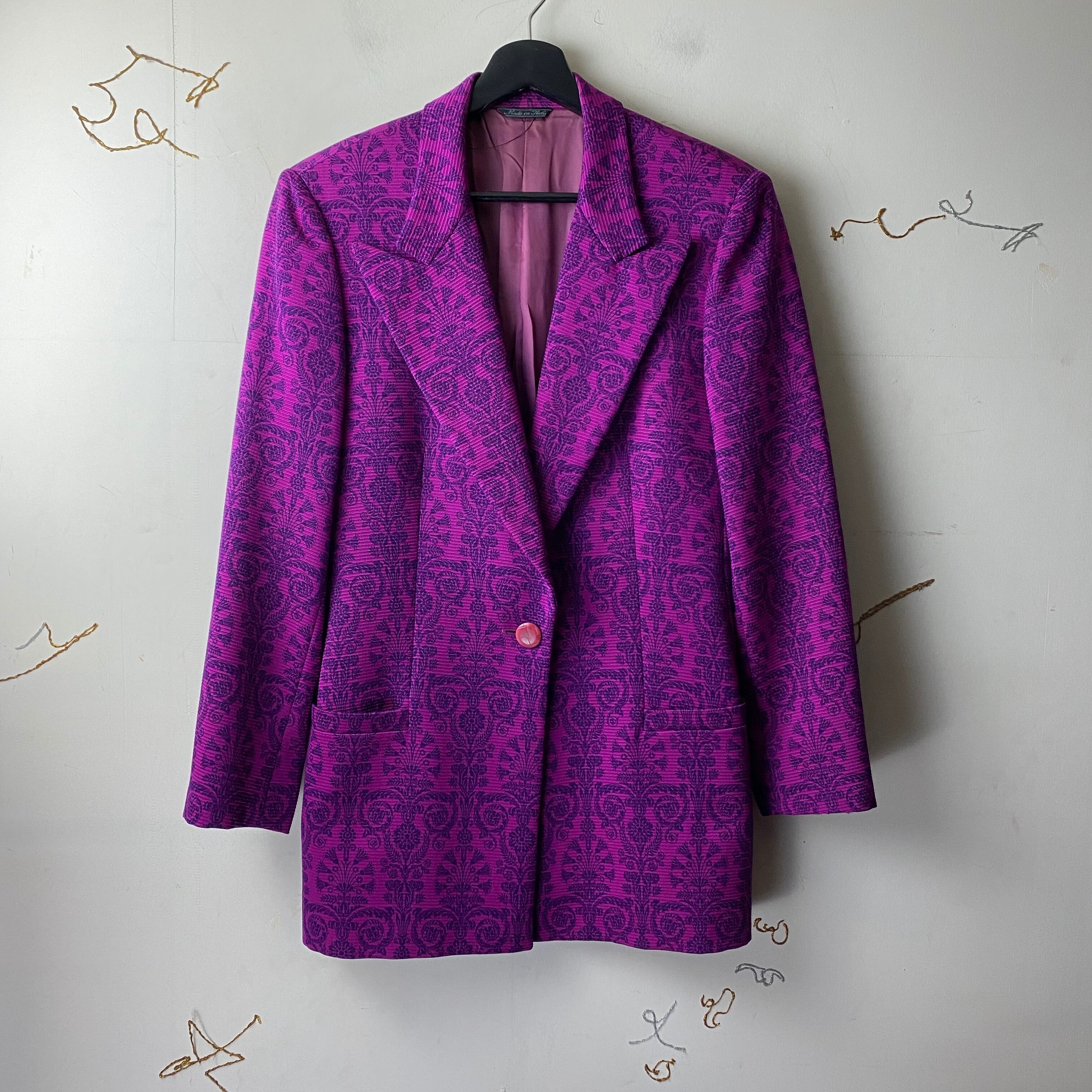 vintage ISTANTE damask total handle tailored jacket | NOIR ONLINE