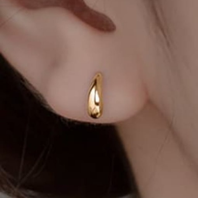 とろみ雫スタッドピアス【eg173】