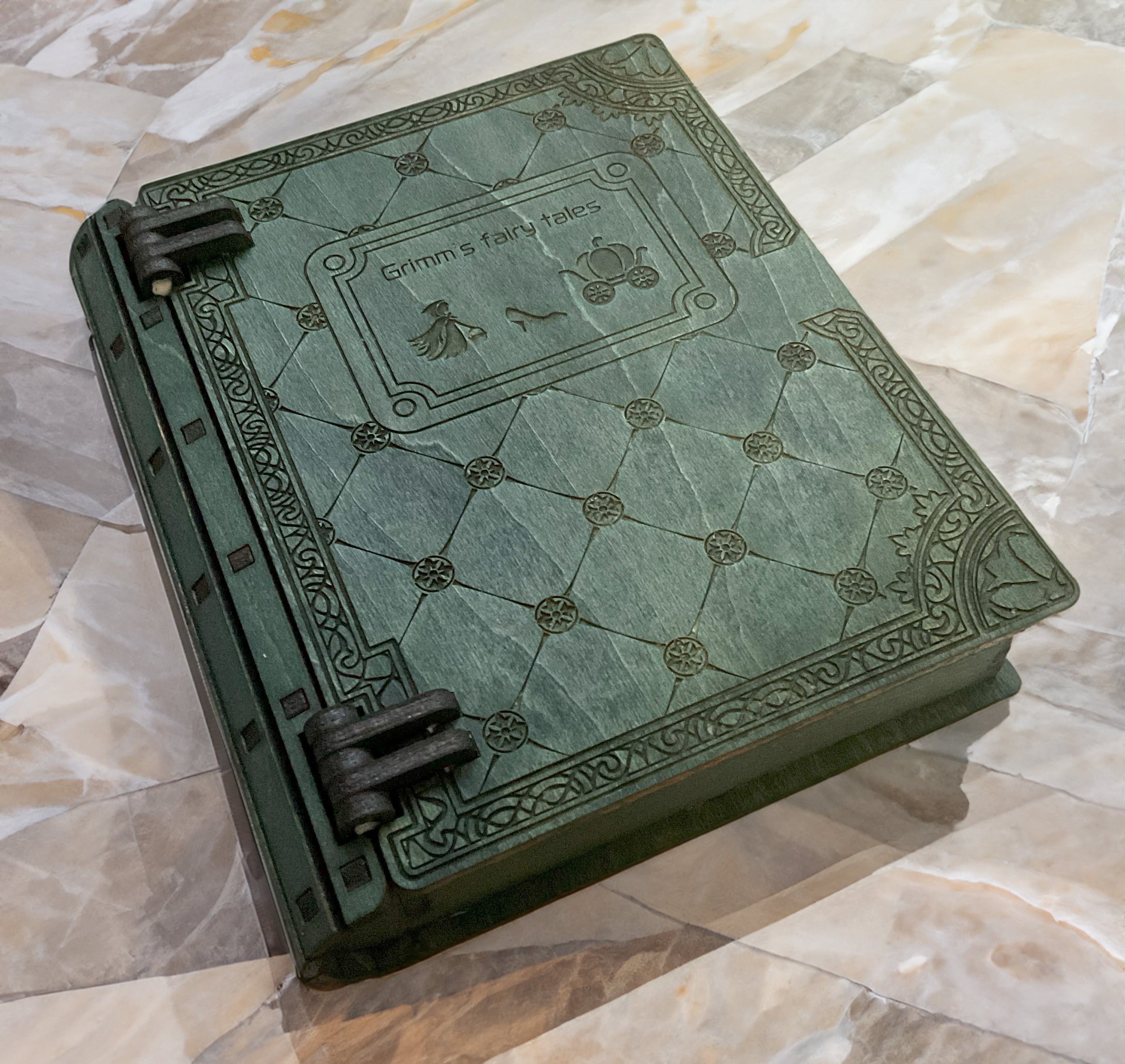 グリム童話】本型アンティークBOX/oliveカラー 上開きtype | COLUMBOX