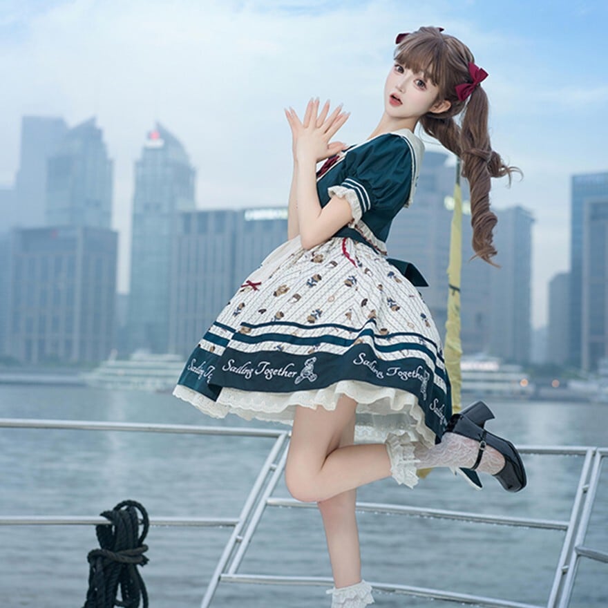 アイドル衣装 マリンセーラーセットアップ ネイビー ライブ向け｜WithU