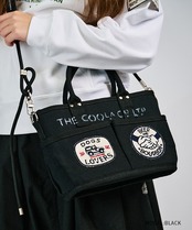 【直営限定ITEM】-TYPE A- パッチ×ペイントコンパクト3wayバッグ (BLACK)　CQ-49501H