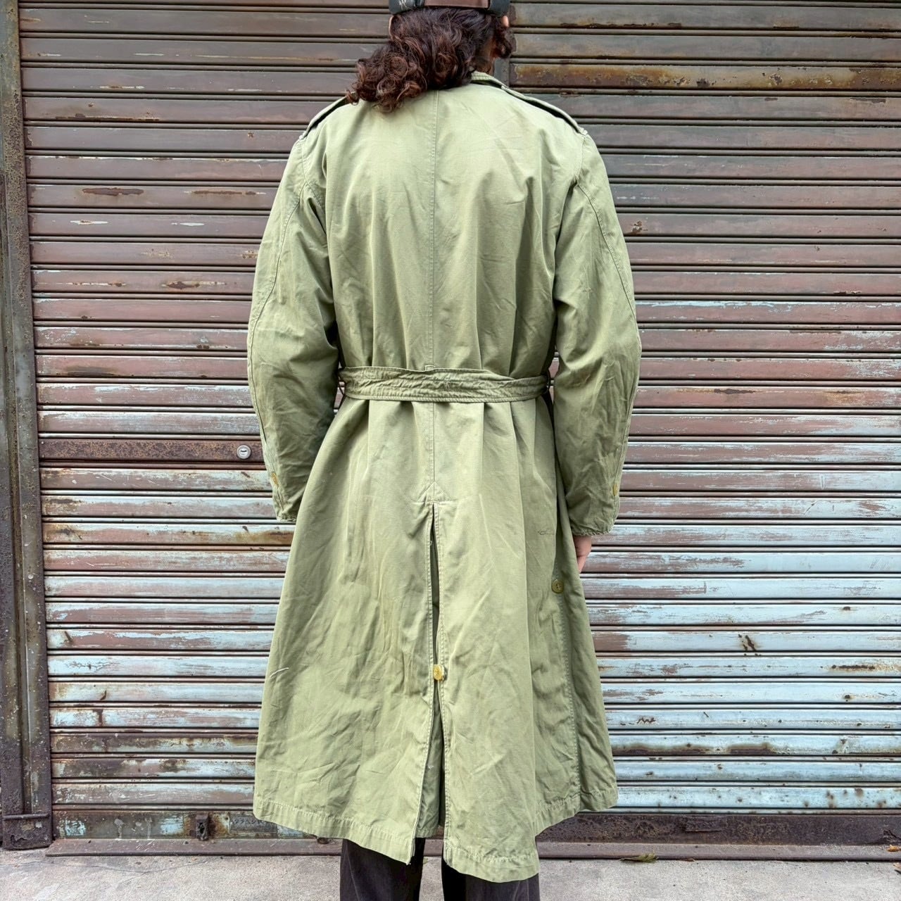 80s フランス軍 実物 オフィサーコート トレンチコート ユーロ