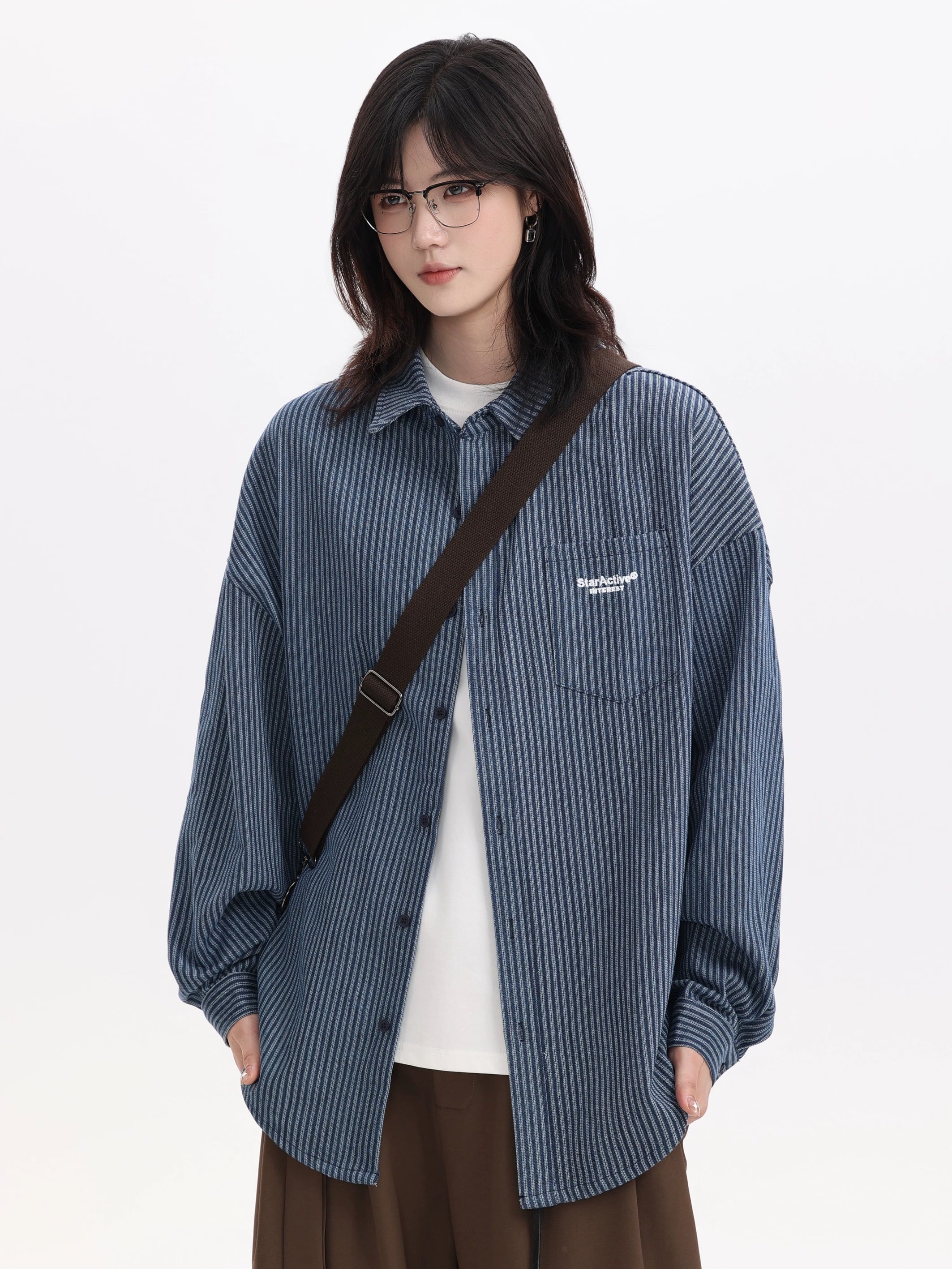 バーティカルストライプ オーバーシャツ / Vertical Stripe Overshirt