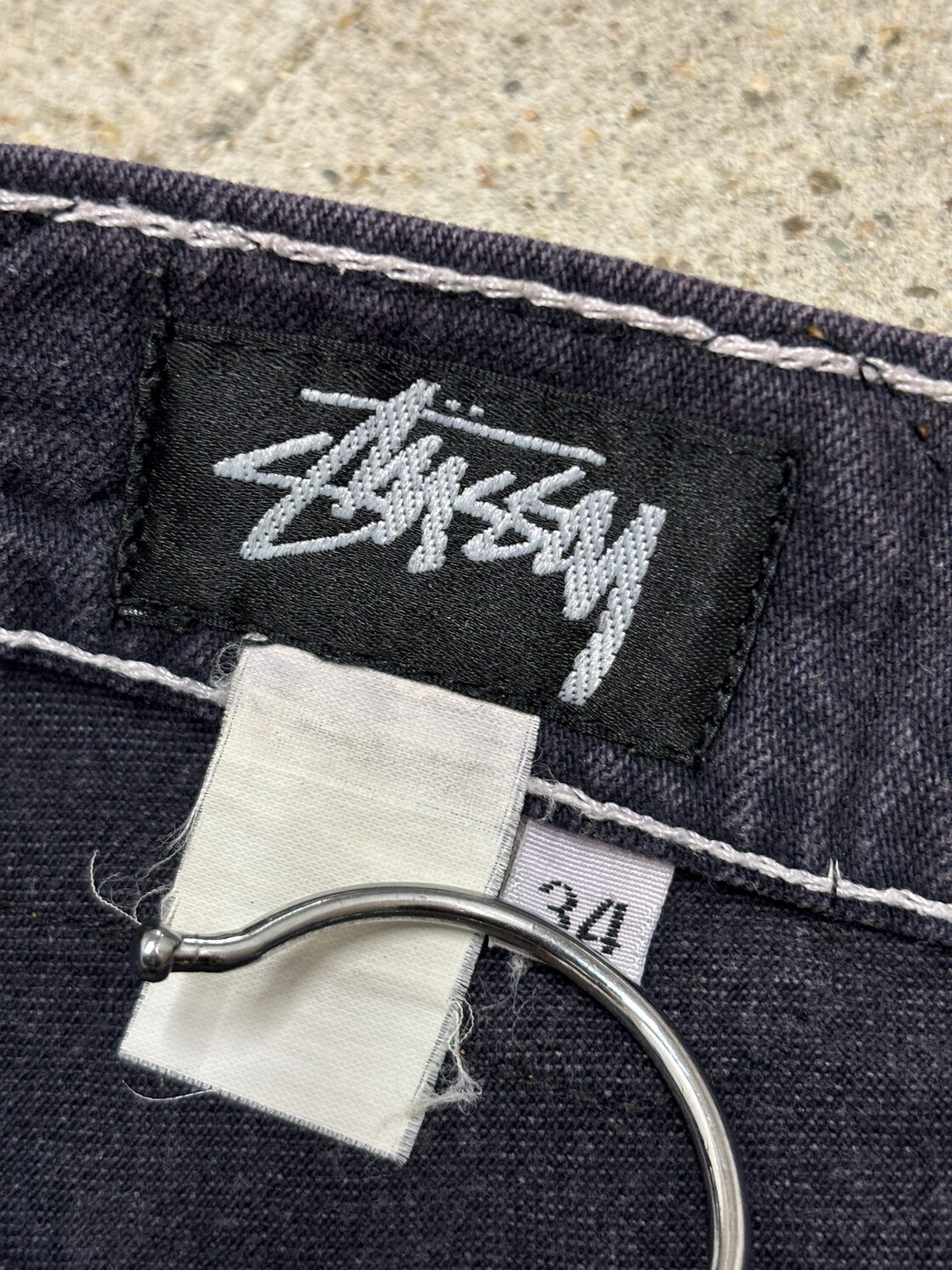 80s OLD STUSSY/Denim Shorts/USA製/黒タグ/W34/BIG OL JEANS/デニム 