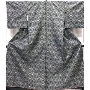 着物・シルクウール・紬風・黒系地・No.200701-1072・梱包サイズ80