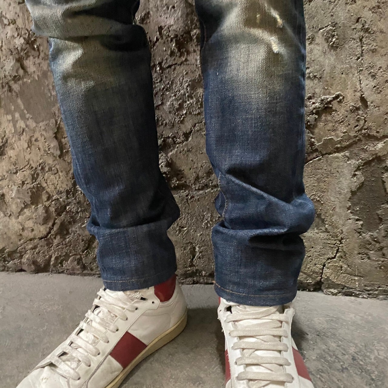 【Dior Homme】 Damage Skinny Jeans ディオール ダメージスキニージーンズ パンツ