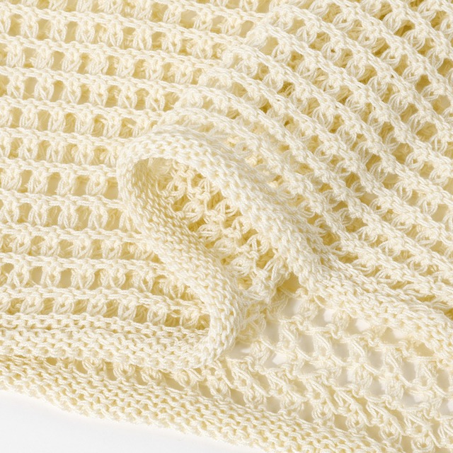 mesh knit boat neck sweater L0072