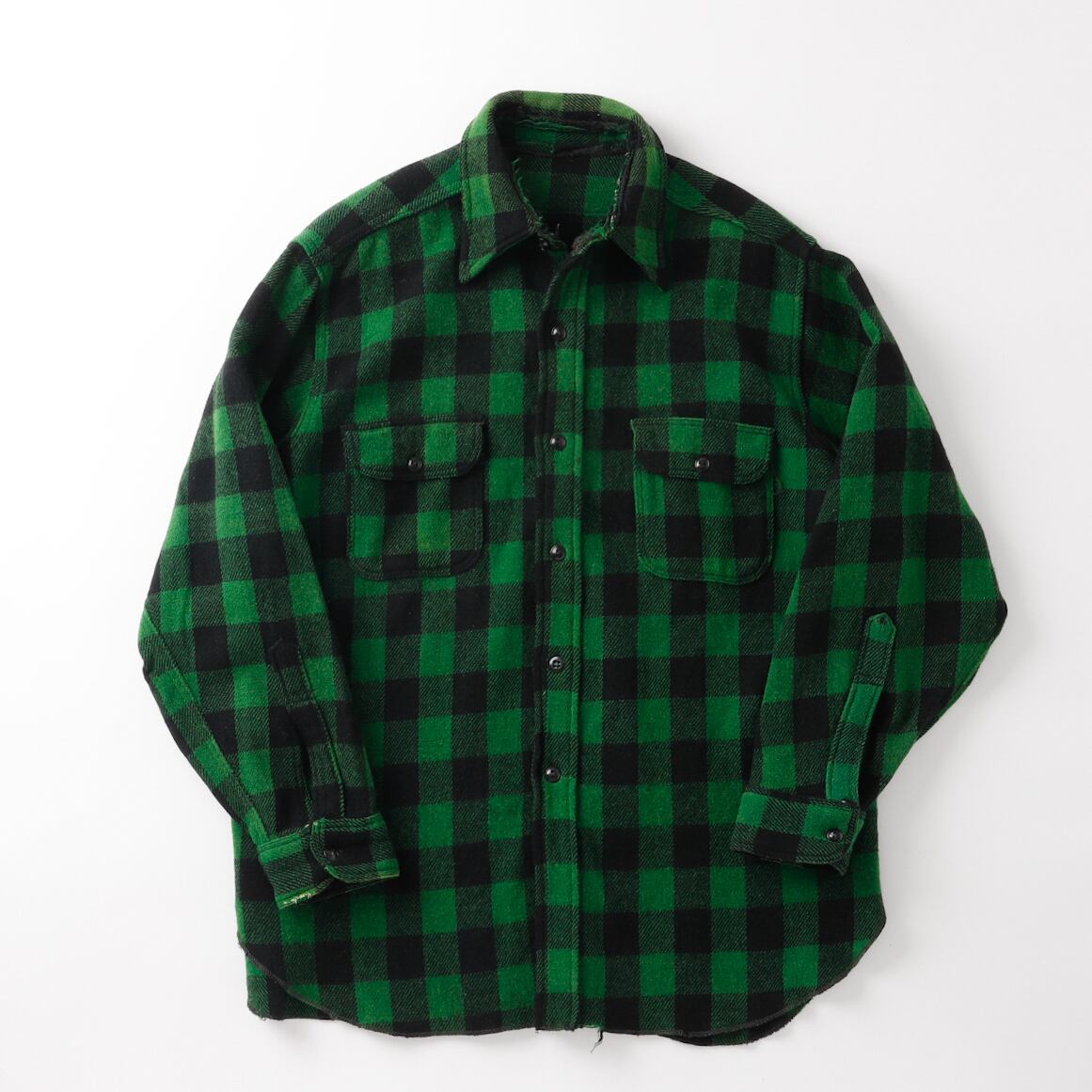 美品】50s special vintage wool check flannel shirt big size mint 