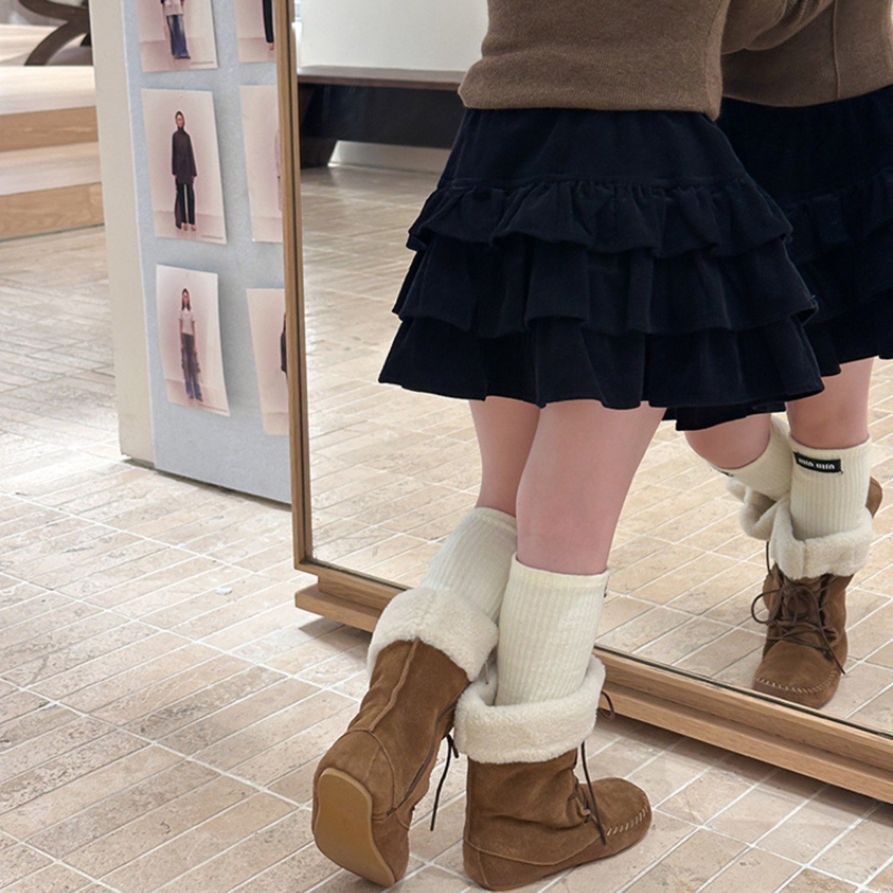 秋レトロコーデュロイスカート