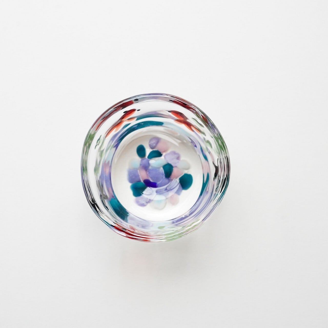 竹川久仁子】耐熱ガラス 金魚ぐい吞み T-14-A | ろにせら ギャラリーと