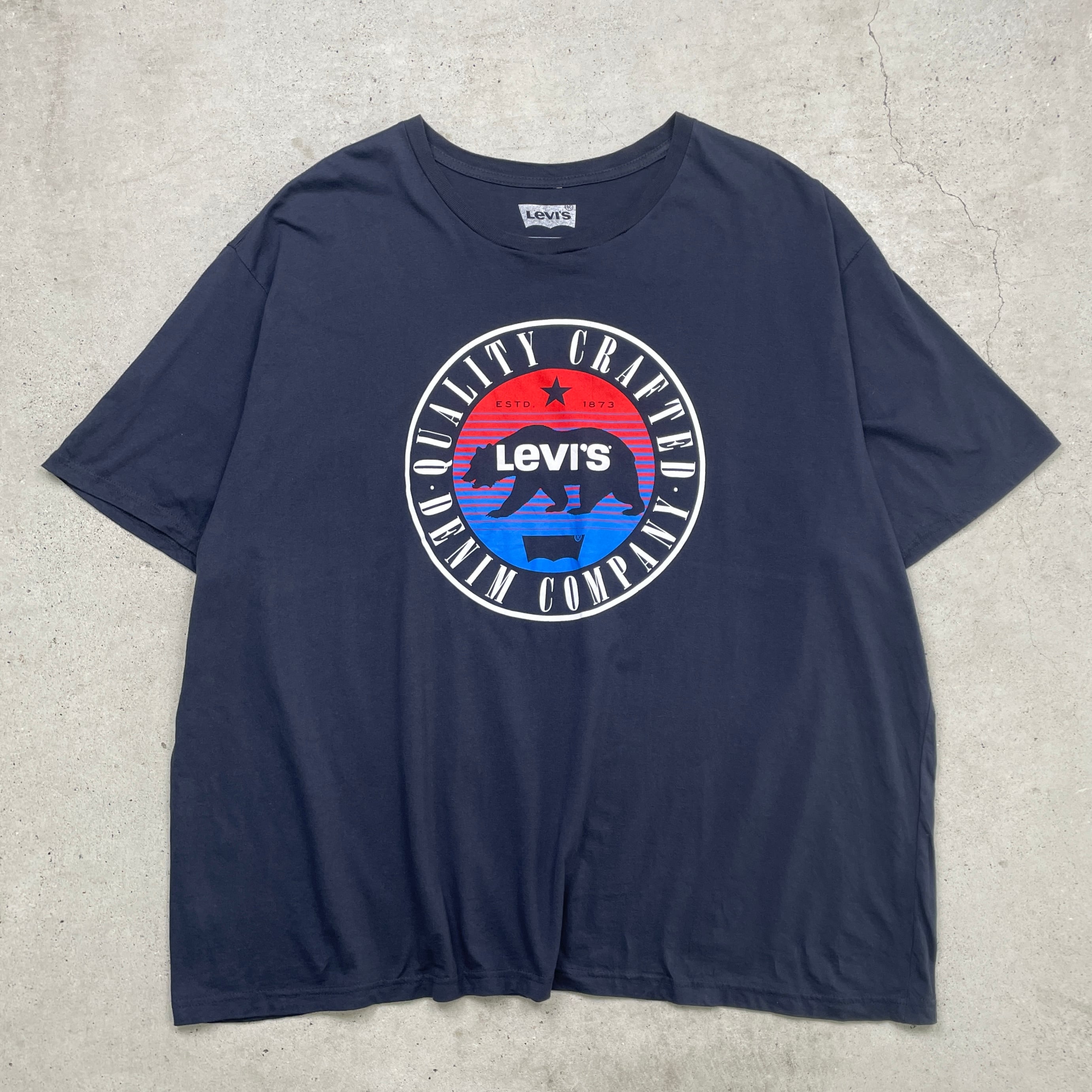 Levi's リーバイス ビッグプリントTシャツ メンズ3XL 古着 クマ ビッグ