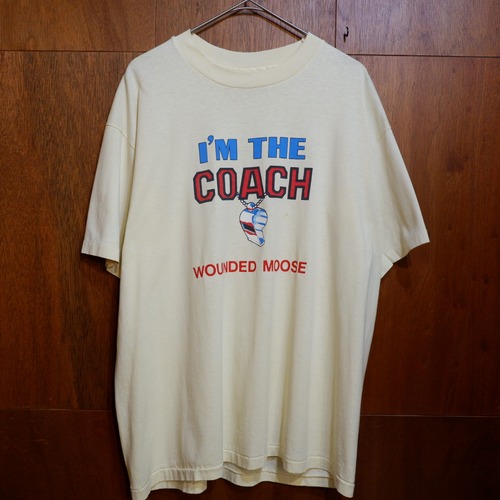 USA製 80-90s Hanes “I’M THE COACH” プリントTシャツ