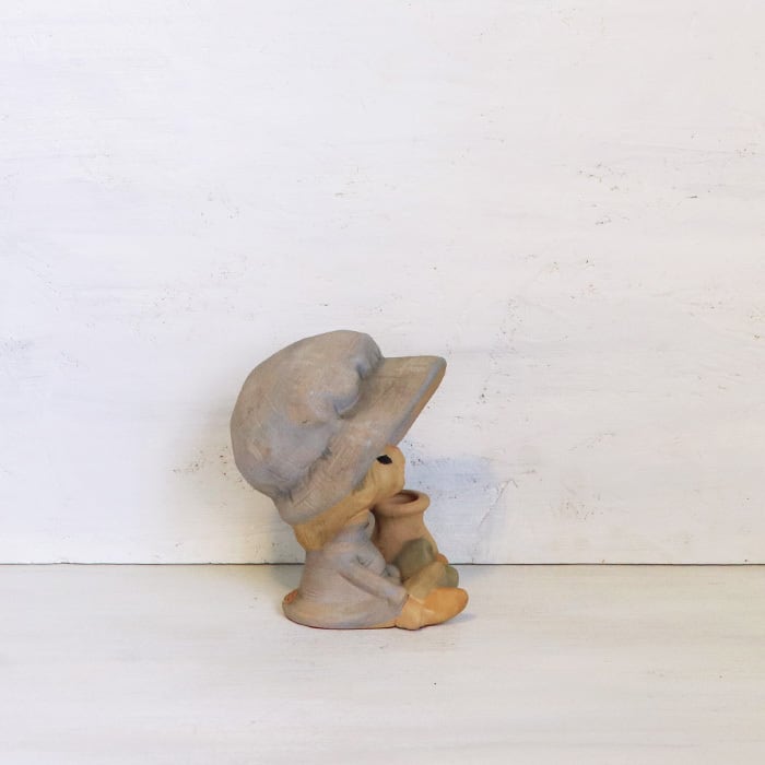 R 448 レトロ 青い帽子の子供の置物 Seto Craft Kk Original ヴィンテージショップメビウス