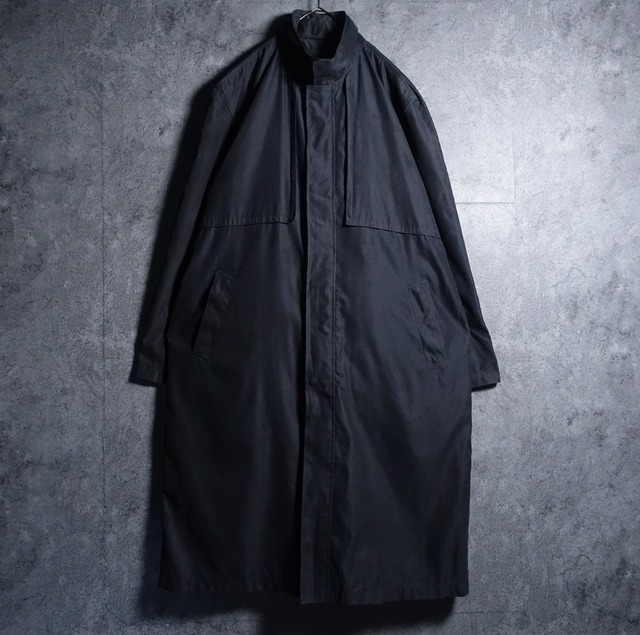“LONDON FOG” Black Smooth Skin Maxi Single Coat