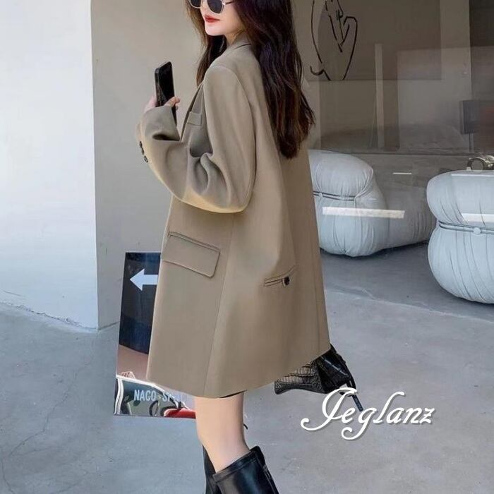 2色 ブレザー ジャケット ダブルブレスト バックシャン 着回し(MA988)τ