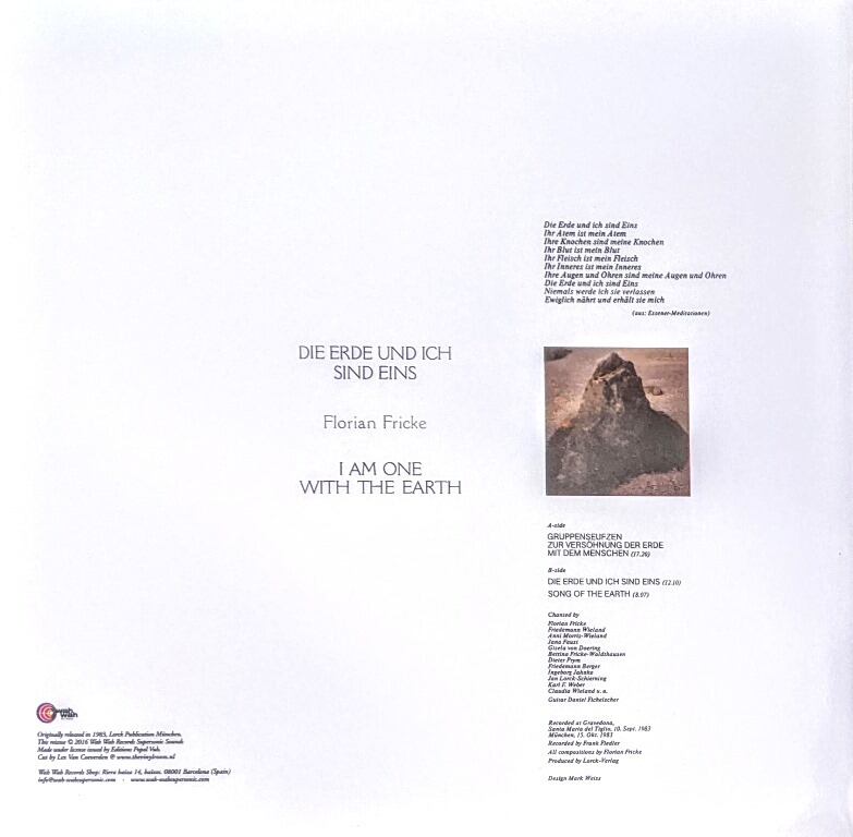 Florian Fricke (=Popol Vuh) - Die Erde Und Ich Sind Eins = I Am