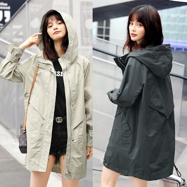 コート ウィンンドブレーカー レディース アウター ホワイト/グレー/ベージュ/チャコール S/M/L/XL