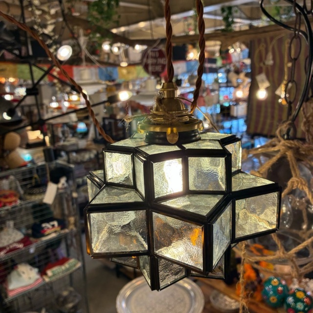 TOPANGA Lighting Geometric Pendant Lamp Clear　ジオメトリックペンダントランプ　クリア　一灯ランプ　ペンダントライト　LED対応　ミッドセンチュリー　ガラスランプ　照明　店舗照明　ライト