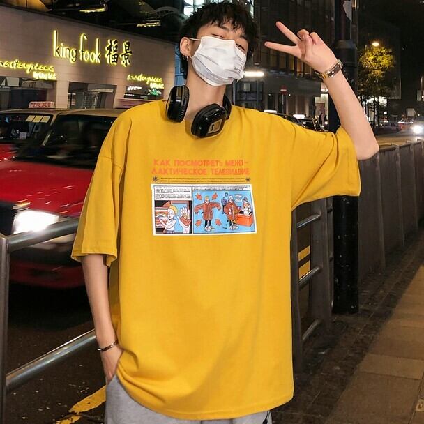 全4色 Tシャツ カットソー プリント カジュアル シンプル