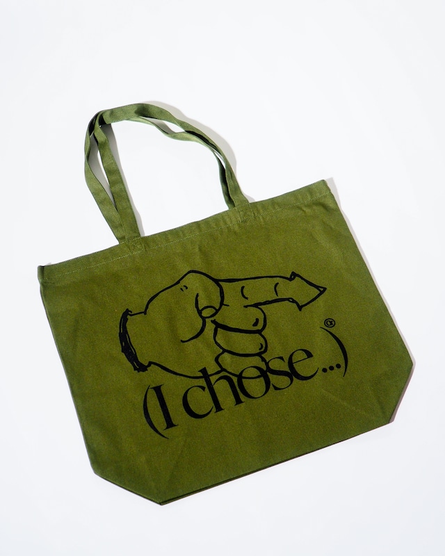 ORNAMENT STORE "(I Chose...)" Khaki Big Tote-bag