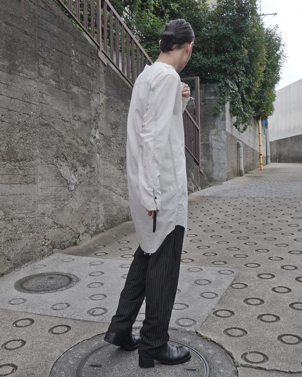 RIBBON SHIRTS -LONG- / WHT | ASKYY the ANNEX