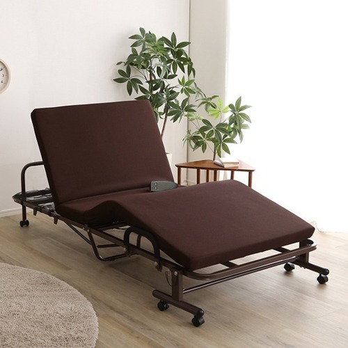 電動リクライニングベッド 折りたたみ 無段階リクライニング 簡単リモコン 高反発マットレス 快適
