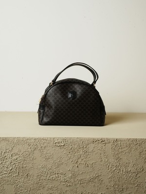 CELINE セリーヌ マカダム柄 半月 ハンドバッグ