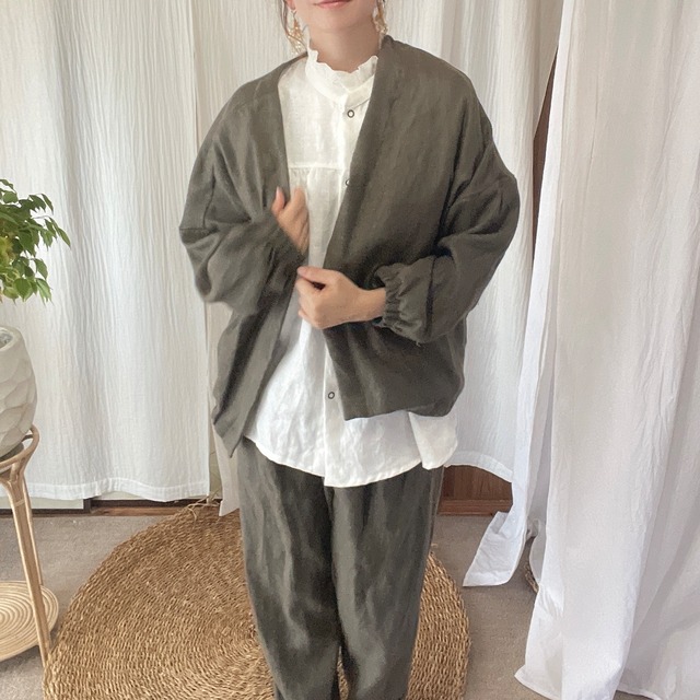 winter linen ↟ボタンレスブルゾン↟