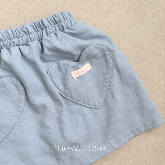 【即納】LALALAND / heart mini skirt