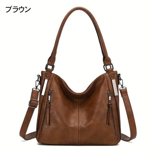 大容量バック レディースバック 6色 黒 グレー 茶 トートバック レザー ボディバック 仕事カバン