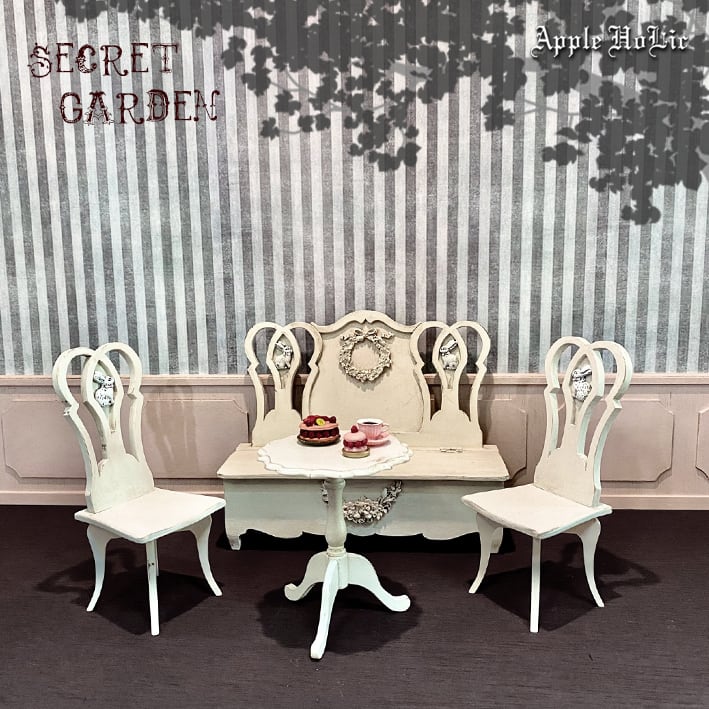 ストレージベンチ M Secret Garden Cream Storage Bench 秘密の ストレージベンチ M Secret Garden Cream Storage Bench 秘密の