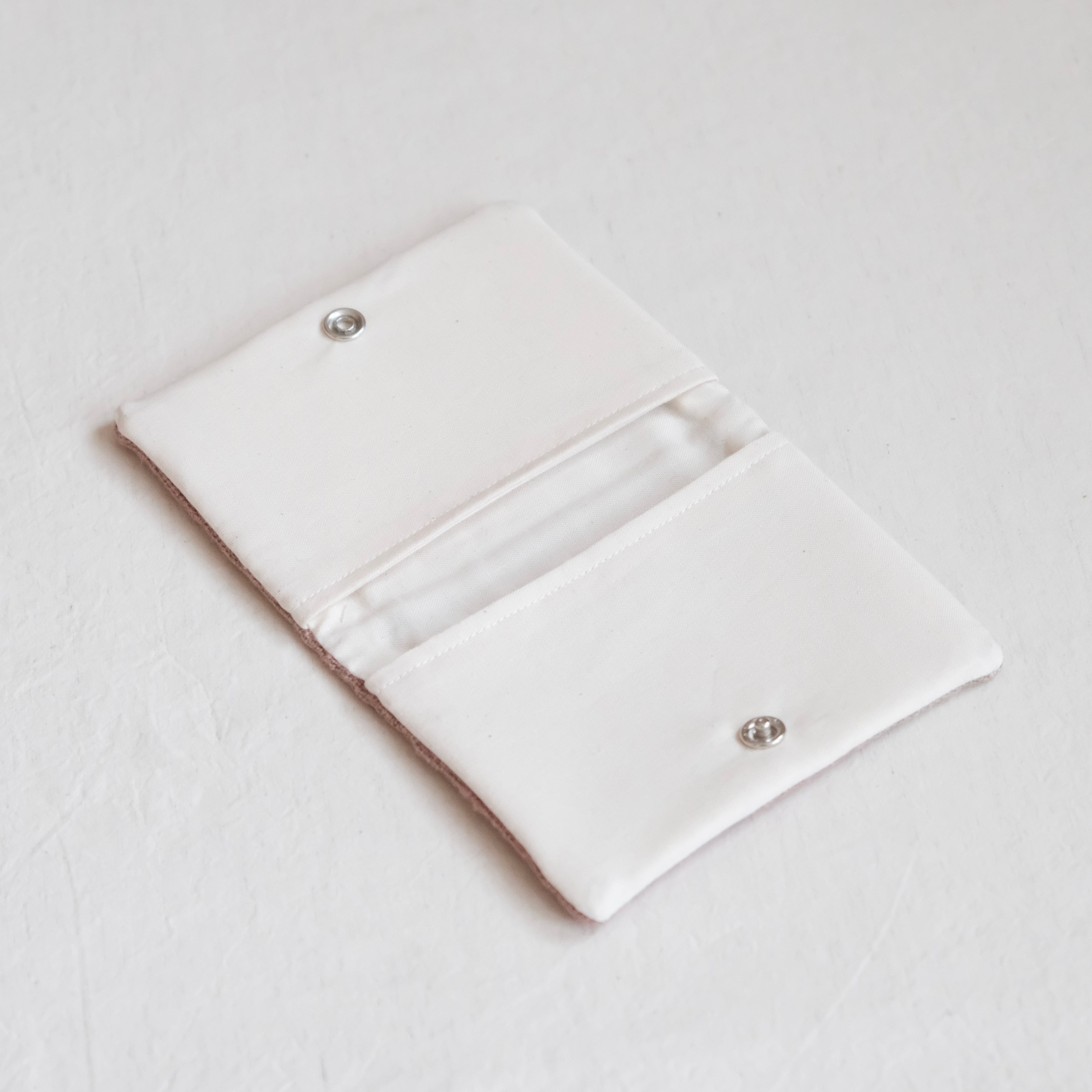 〈 桜と茜の染め 〉リネンのポーチ