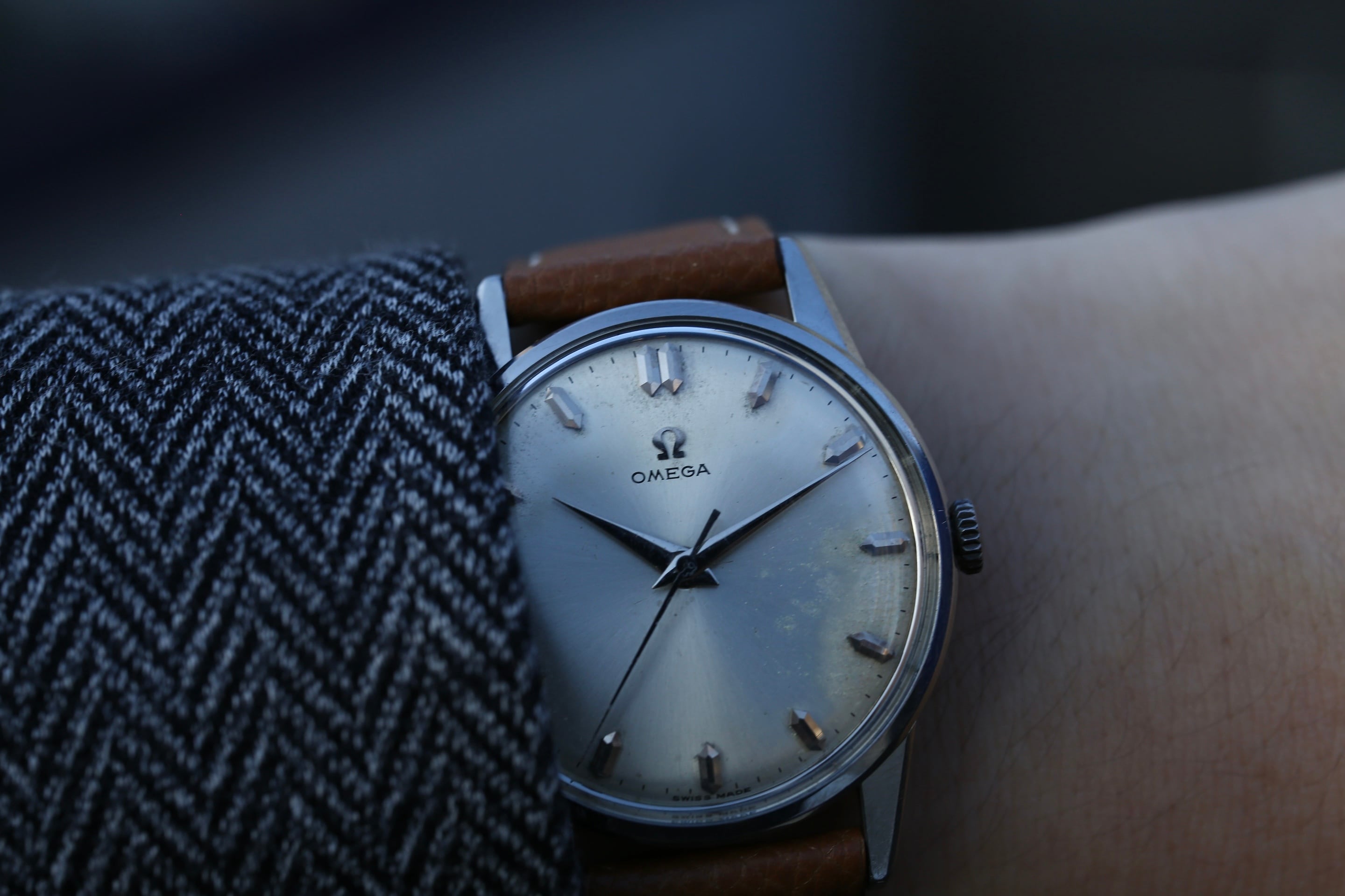 OMEGA】 1960's 30mmキャリバー 砲弾インデックス エイジング OMEGA】 1960's 30mmキャリバー 砲弾インデックス エイジング