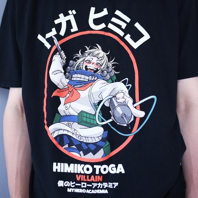 "ヒロアカ×トガヒミコ"  push push character good printed tee