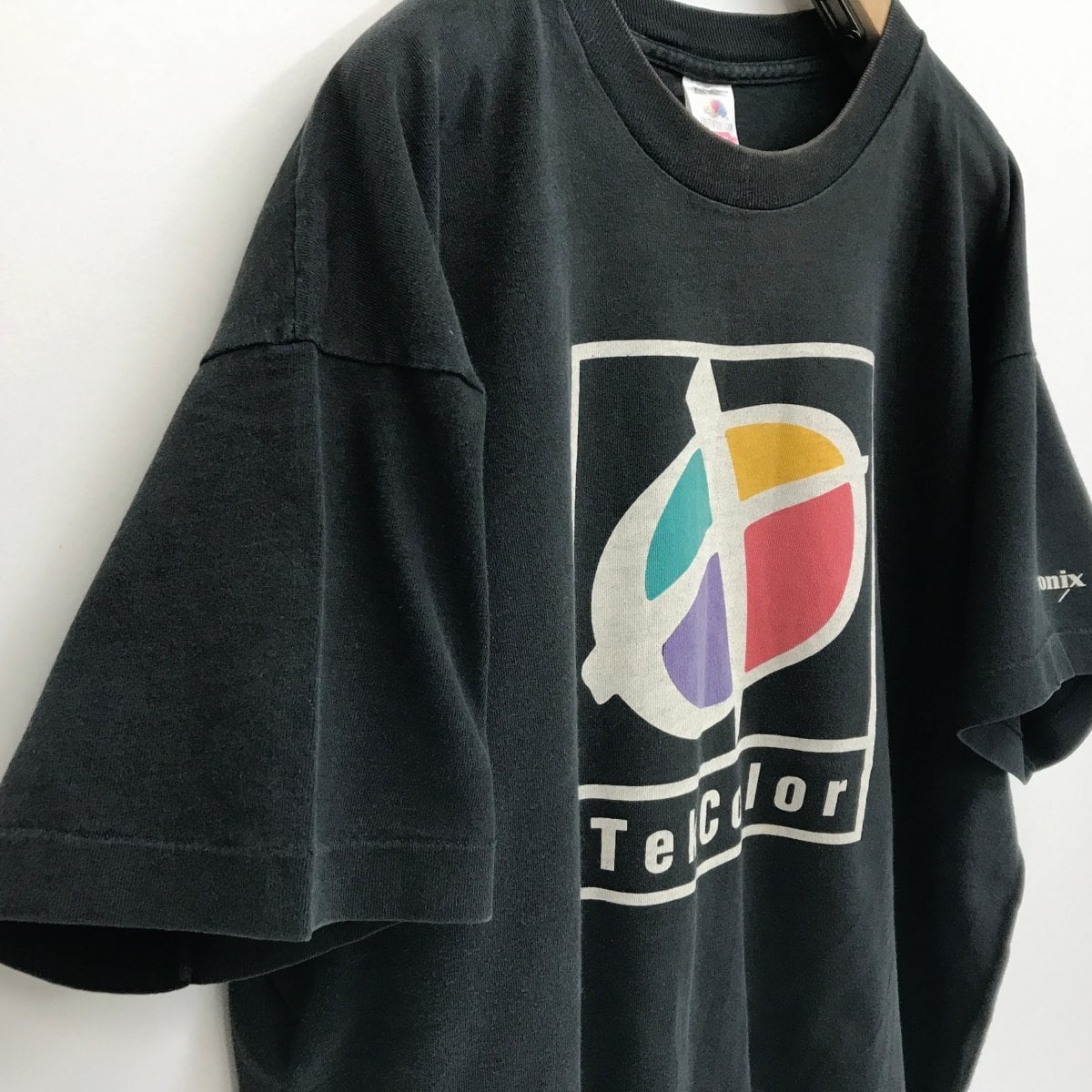 90年代 USA製 TEKTRONIX TEK COLOR 企業ロゴTシャツ ブラック XXL