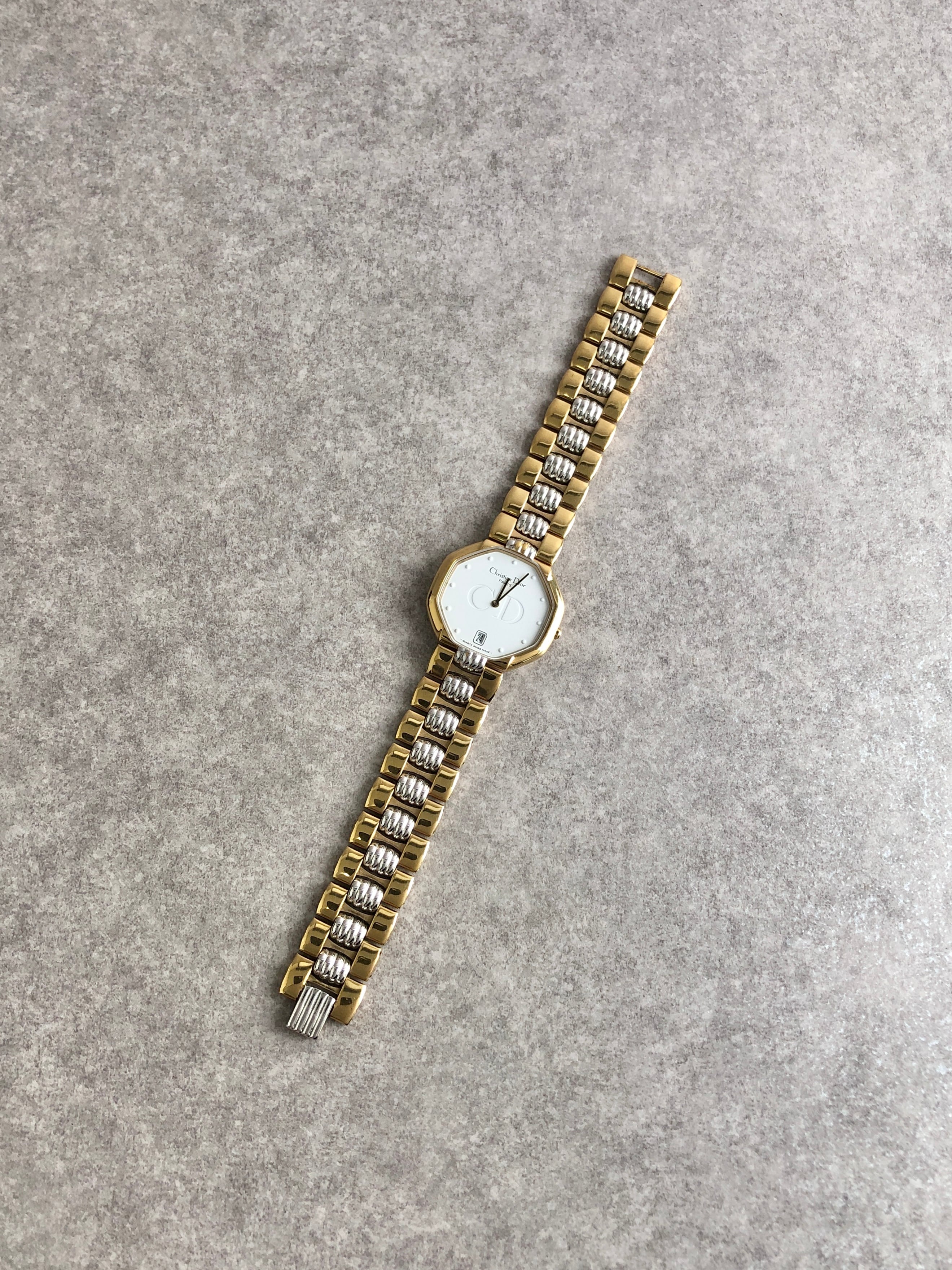 Christian Dior クリスチャン ディオール オクタゴン 腕時計 ゴールド