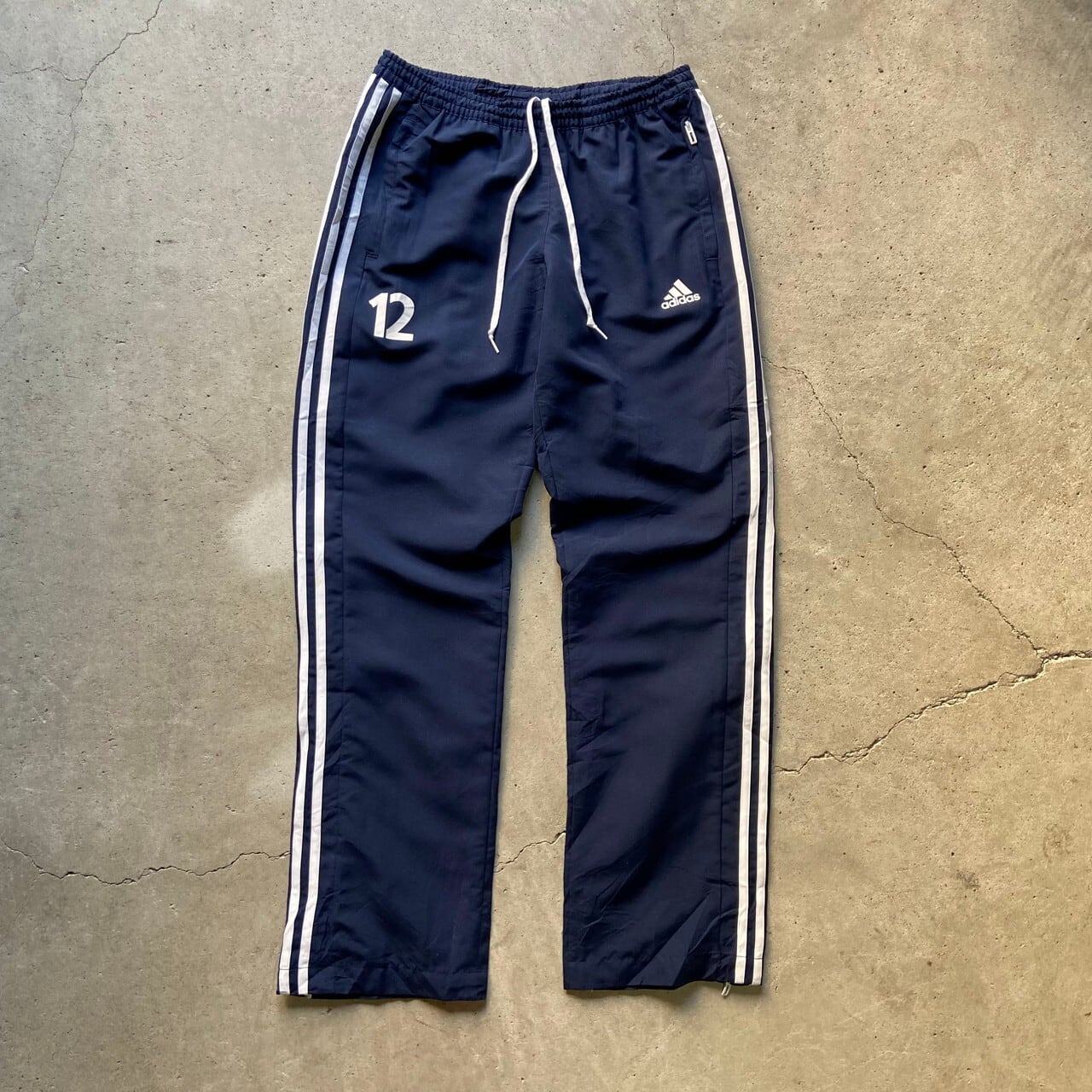 Adidas アディダス サイドライン ポリエステル ウォームアップパンツ レディースs 古着 ネイビー 紺 ロングパンツ Cave 古着屋 公式 古着通販サイト