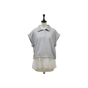 Lace docking polo tops