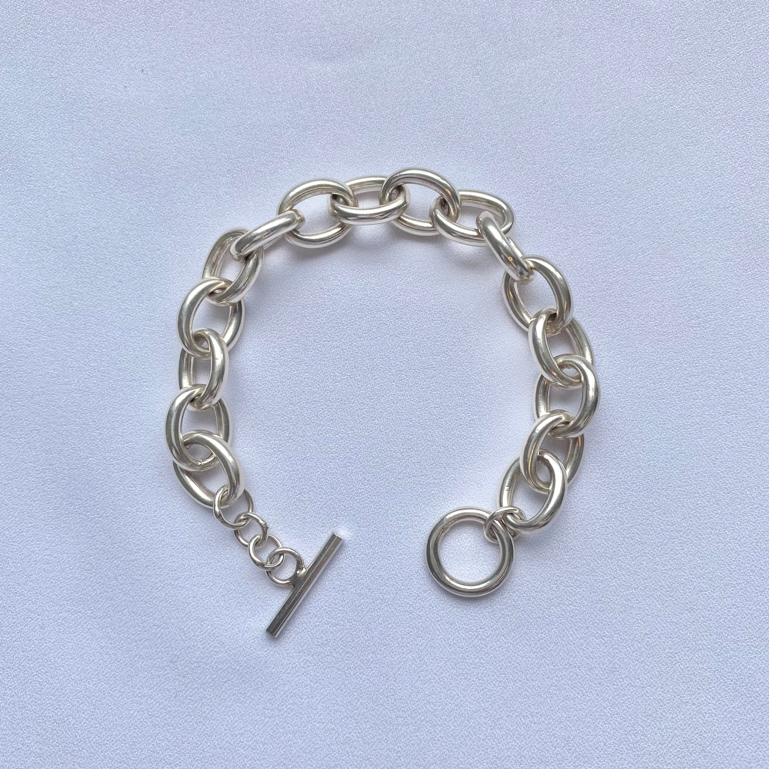 aura ] silver925 big chain bracelet | aura