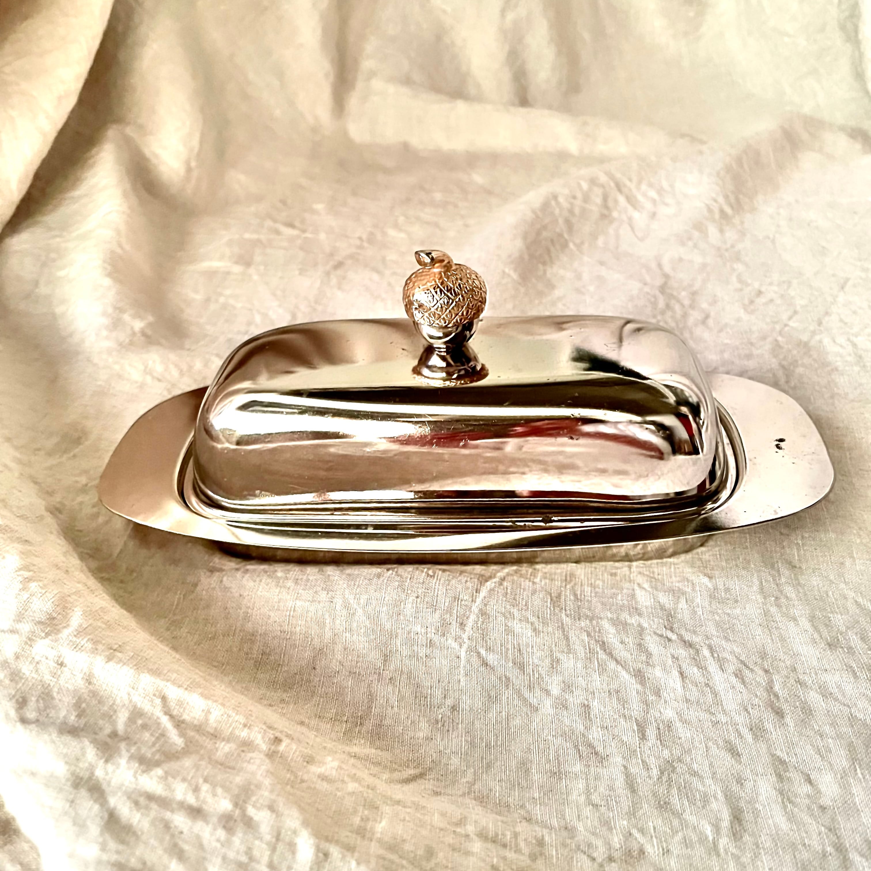 steel butter dish/真鍮どんぐりバターケース | quelque jour