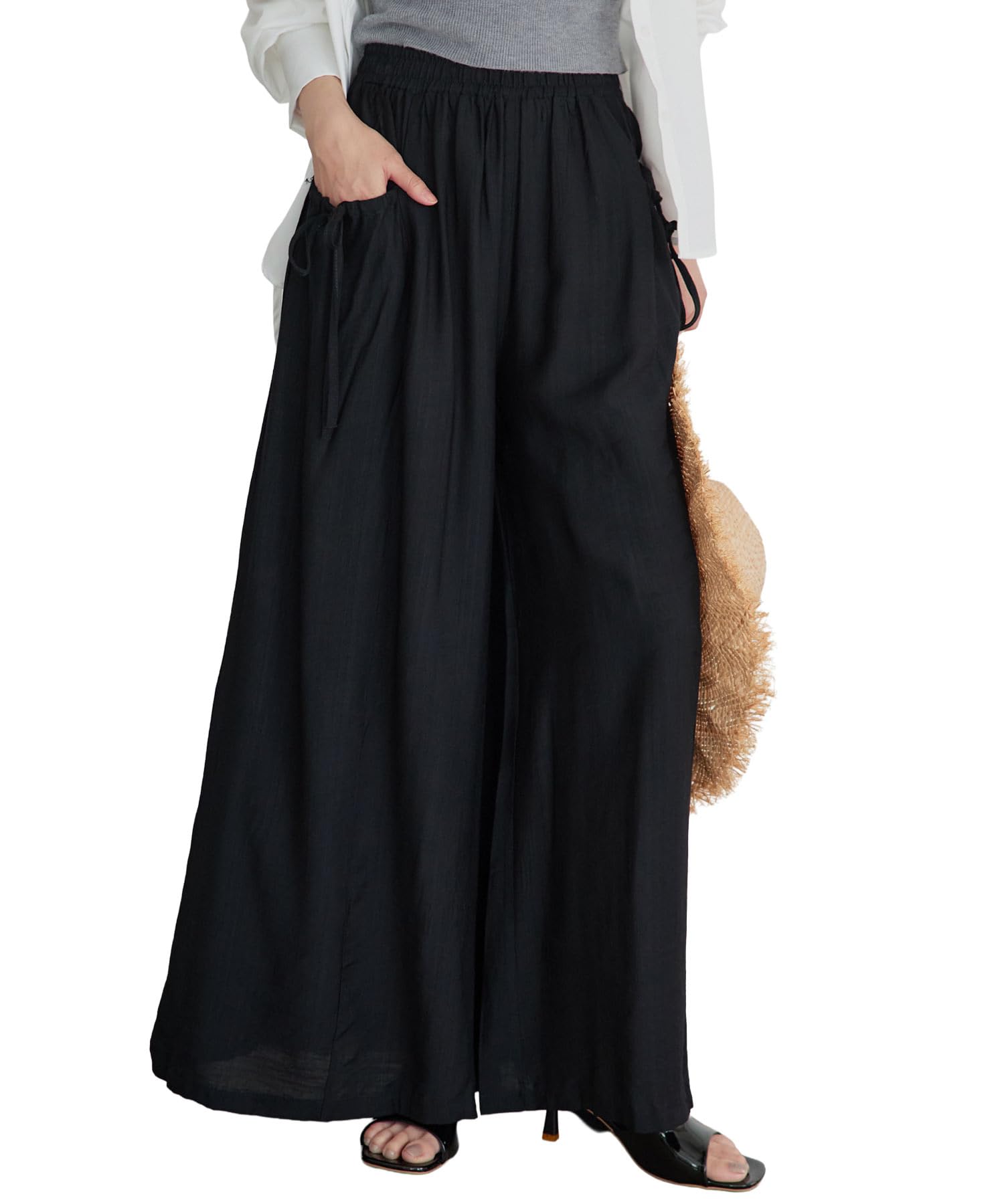 MASU CLASSIC WIDE TROUSERS (BLACK) MCFW-PT0821 | PAY ID