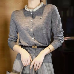 pearl bijou collar cardigan（4color）＜t845＞