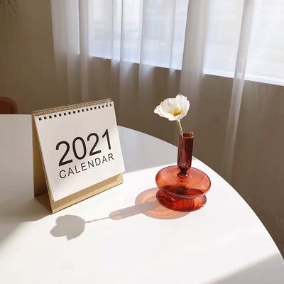 フラスコ型シングルフラワーベース