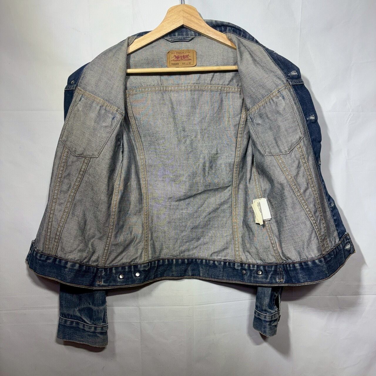 ユーロリーバイス 70600 デニムジャケット Dポケット 色落ち ハチノス M Levi's Euro 70590 04 ユーロリーバイス デニムジャケット