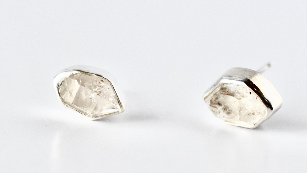 Harkimer diamond pierce 《silver925》【受注製作】