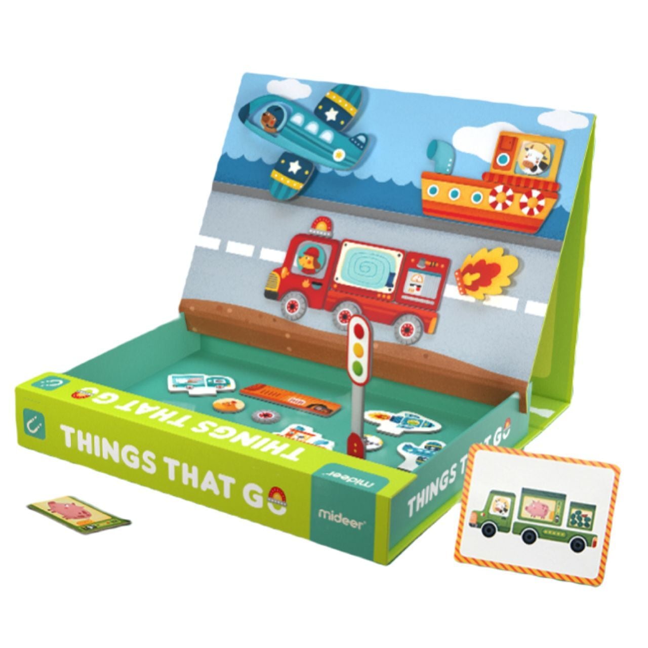 Mideer toys ミディアトーイ マグネットパズル トラフィック 車