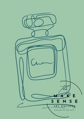 EAU DE PARFUM N°21｜香りの余韻を一筆で描くミニマル香水ラインアートポスター｜洗練と静けさを纏う一枚｜A3ポスター