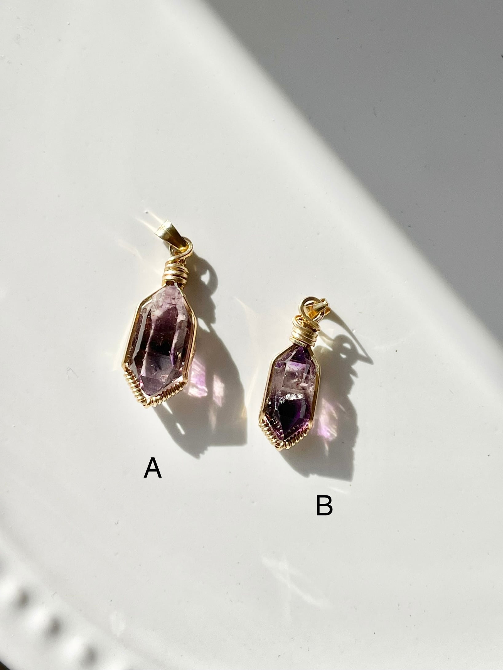 ジンバブエアメシスト＆14kgfペンダントチャーム