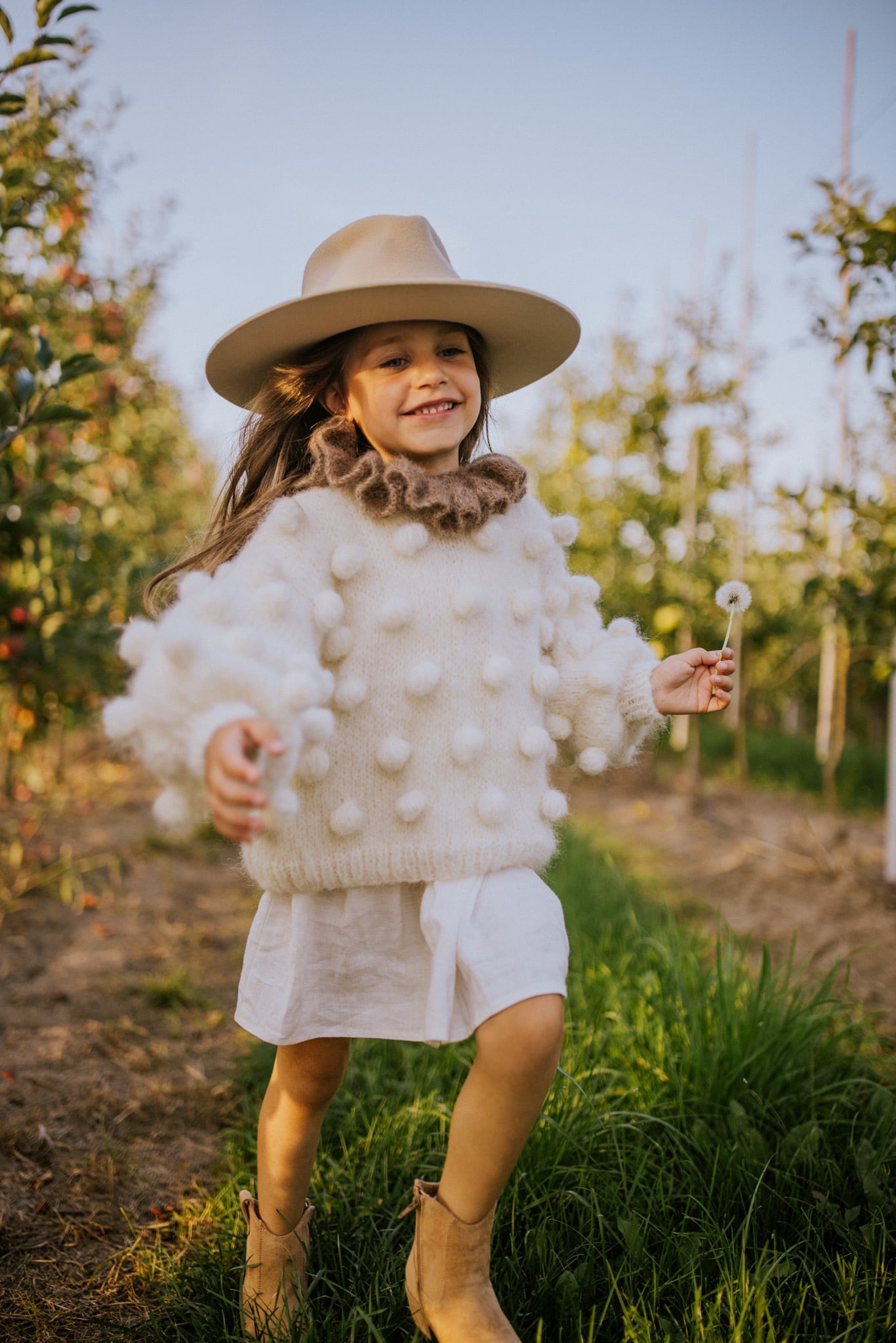 【pixie hat】(size2‐3Y) Bubble Sweater/ecru