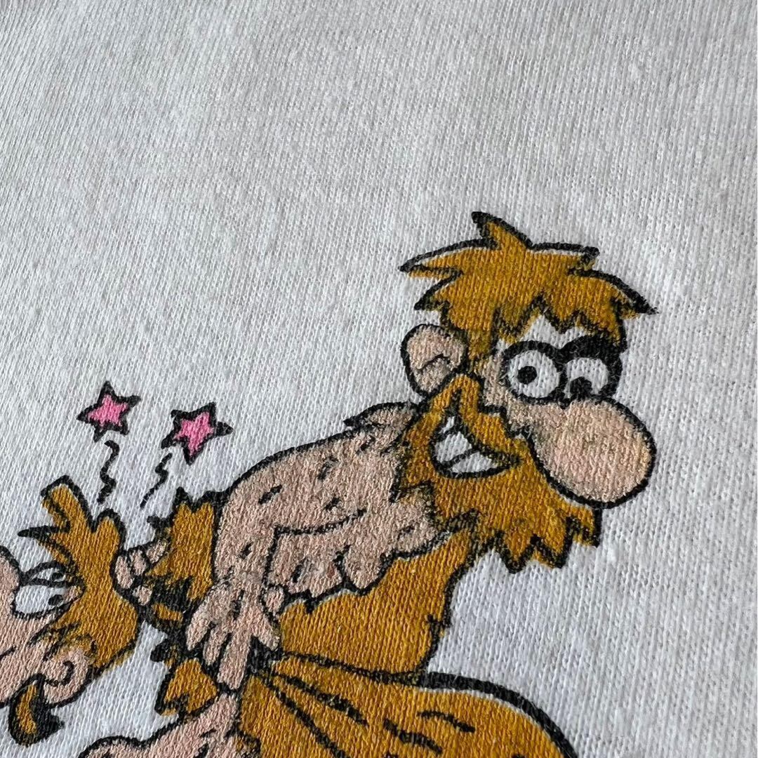 古着　ユーロデザイン柄ポロシャツ　ヨーロッパ古着　ビンテージ　80s 90s ユーロビンテージ エロT 半袖 四十八手 90s 古着 ネタ 原始人 tシャツ